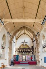The church interior, looking east