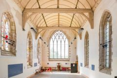 Inside the church, looking west