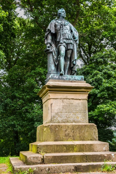 The Earl of Carlisle statue on Brampton Motte