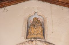 Statue niche over the door