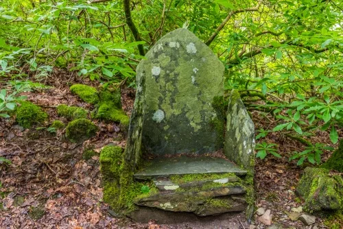 Ruskin's Chair in the gardens