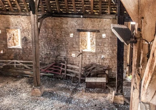 The barn interior