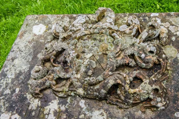 Coat of arms on the Christian tomb