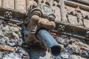 Medieval gargoyle carving