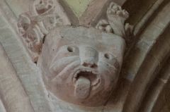 Grotesque carving, nave arcade