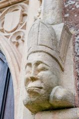 Bishop's head, west doorway