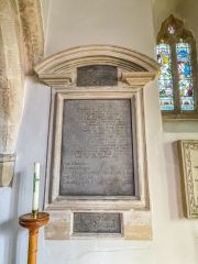 Hodges family memorial, south aisle