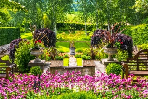 Overlooking the formal parterre