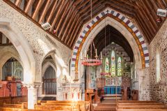 The church interior, looking east