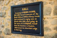 Reuben Cooper RNLI memorial plaque