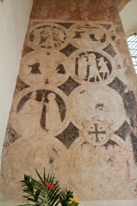 Chancel wall paintings, east wall