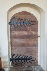 Brooke, St Peter's Church, The north door with its unusual iron hinges