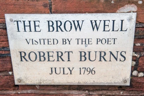 Plaque commemorating Robert Burns' visit