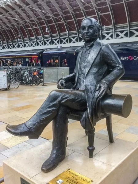 Brunel statue in Paddington Station, London