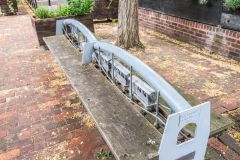 Bench depicrting the Royal Albert Bridge, Saltash