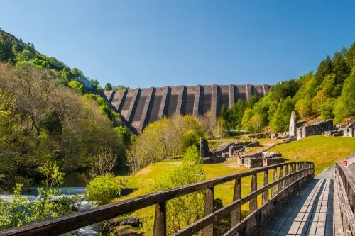 Clywedog Dam and the Bryntail Lead Mines