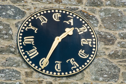 Buckland-in-the-Moor church clock