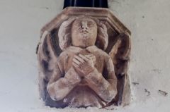 13th century corbel of an angel