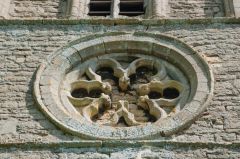 Geometric window in the tower