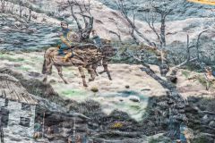 Section of the Builth mural depicting Llewelyn the Last