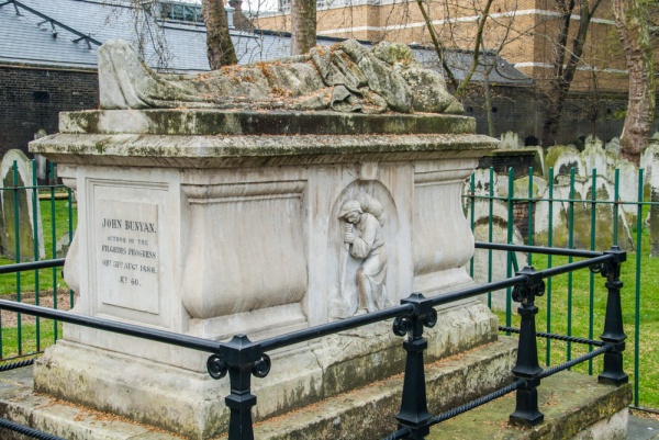 John Bunyan's memorial in Bunhill Fields, London