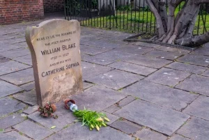 Blake's burial site at Bunhill Fields, London