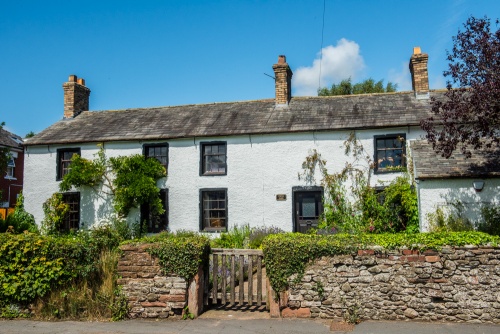 Pretty cottages opposite the Greyhound pub