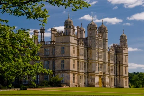 The rear of the house, looking over parkland