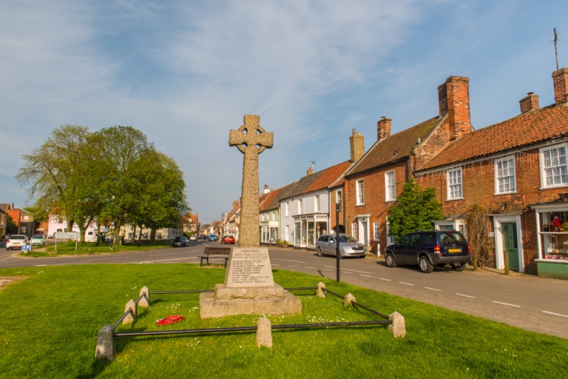 The Green and war memorial in Burnham Market