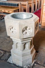 Burnham Sutton-cum-Ulph, All Saints Church, The 19th century font