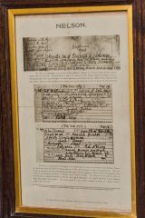 Burnham Thorpe, All Saints Church, Nelson's baptism, from the parish registry
