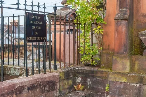 Burns' original grave site