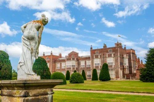 The rear house facade