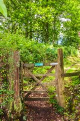 National Trust gate leading to the Castle