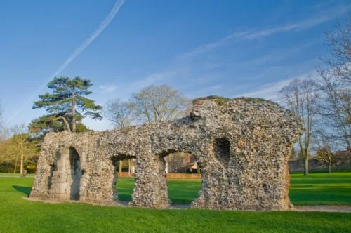 A surviving abbey wall