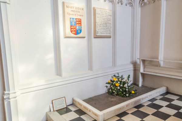 Mary Tudor's tomb in St Mary's church, Bury St Edmunds