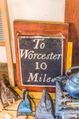 A mile marker and traditional flatirons