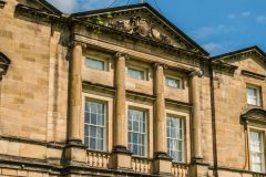 The garden frontage portico