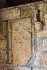 Medieval carvings in the porch