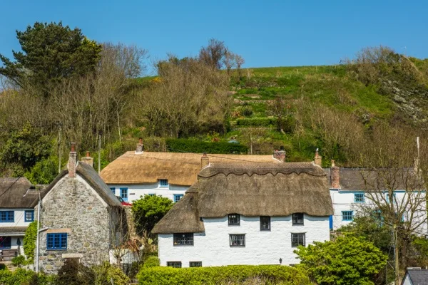 Barn Hill cottages from St Mary's church