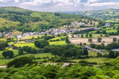 Looking down on Corwen