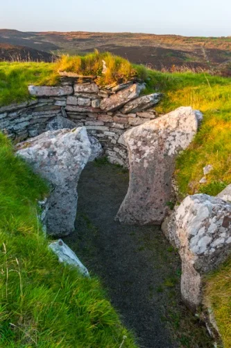 Looking down the central passage