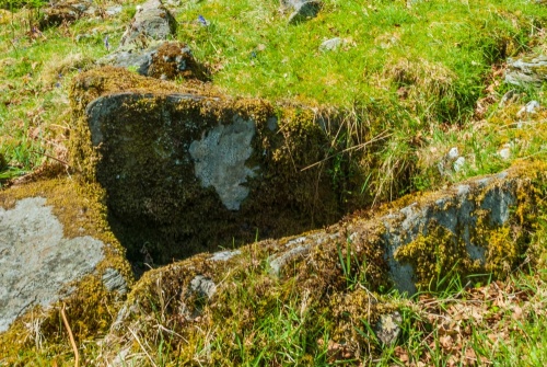 The collapsed south-east burial chamber