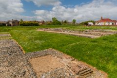 Looking west across the fort
