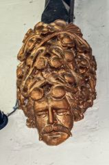 Gilded corbel head