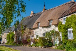 Thatched cottages in Calbourne, Isle of Wight