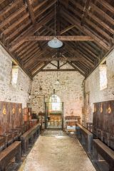 Looking east down the church aisle