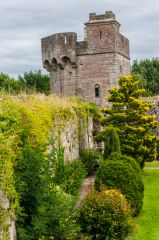 Looking along the castle wall