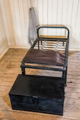 A soldier's bunk in the barracks