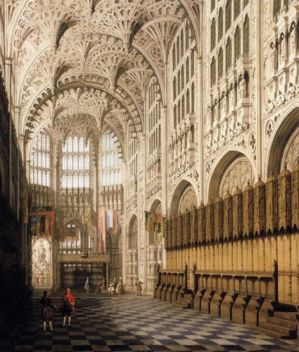 Henry VII's Lady Chapel, Westminster Abbey, painted by Canaletto